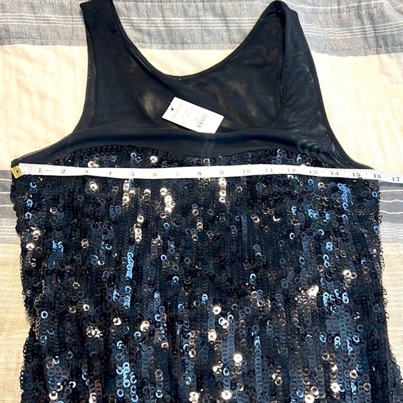 NWT,Express, Sexy Sheer Upper, Fun Shimmering Sequins, Noir, Lightweight, Size S - Picture 10 of 15